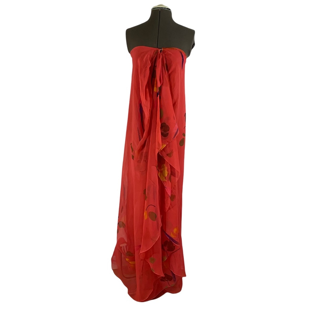 Vintage 1970’s Strapless Chiffon Butterfly Dress